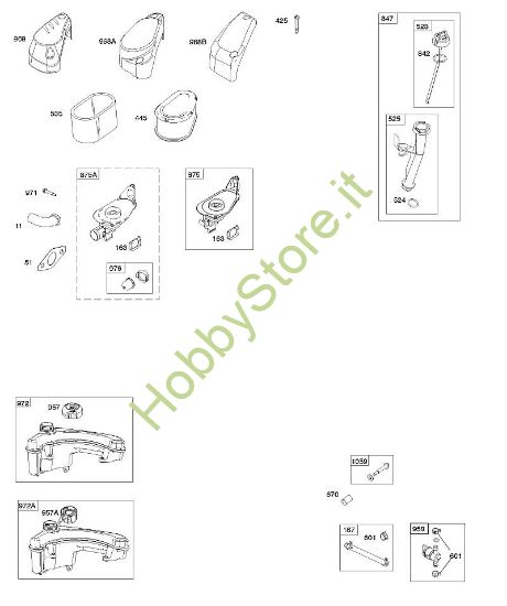 A - Depuratore aria, alimentazione carburante, lubrificazione B&S - 10 €¦ 100602-0131-B8 brand Stihl